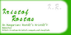 kristof rostas business card
